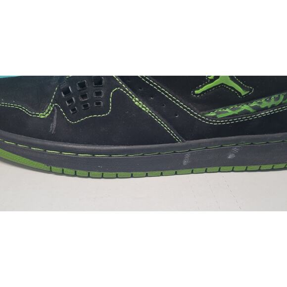 Nike Air Jordan 2008 1 Flight Low Slime Green/Black Size 9 350610-031 - Picture 9 of 11